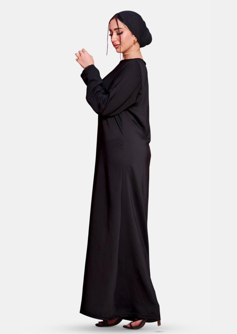 Genaric فستان بكم سادة بتصميم انسيابي مريح - Image 2